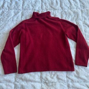 Women's Red cashmere Turtleneck Sweater